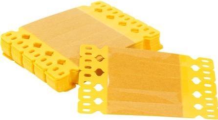 Produktbild Brady Laminat bjaelker gul maerkefelt 80x15 mm, total 128x15 mm 1 pakke med 100 stk