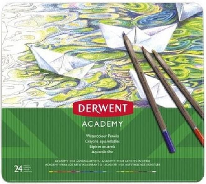 Actual product image Derwent Academy Watercolour Tin (Multicoloured, 24 x)