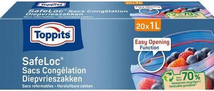 Produktbild Toppits Safeloc Zipper-Gefrierbeutel 1 Liter 20 (20 x)
