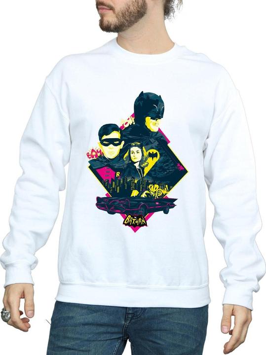 Actual product image Mens Batman TV Series Character Pop Art Cotton Sweatshirt (S)