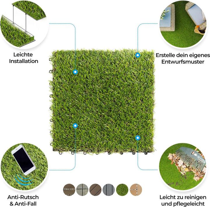 Immagine prodotto Floordirekt Terrassenfliese Gras (1 x, 30 x 30 cm)