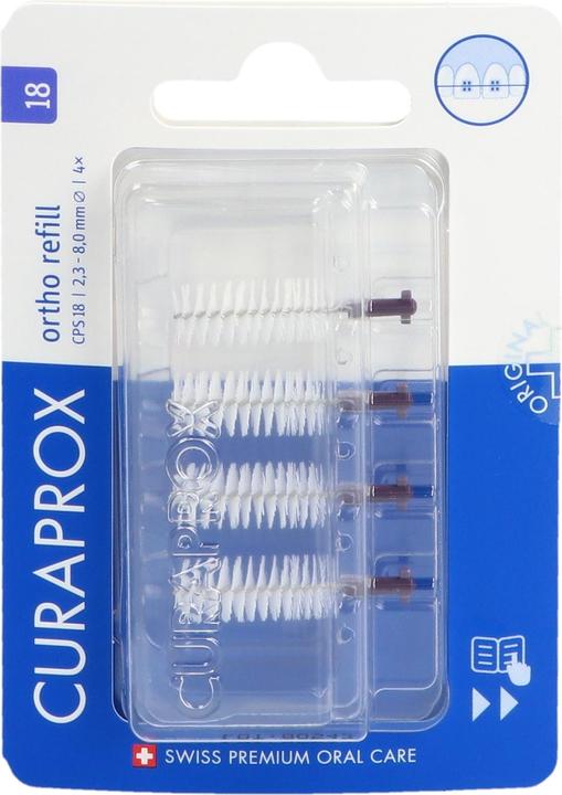 Produktbild Curaprox CPS 18 Ortho refill 4x violett (4 x, 4 mm)
