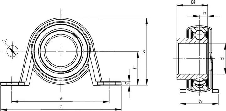 Produktbild UBC Bearing Stehlager SBBP, Stahlblechgehäuse SBPP 205 Bohrungs-Durchmesser 25 mm Lochabstand 86 mm