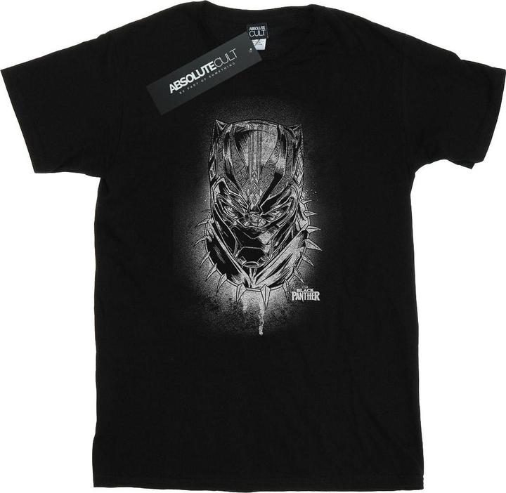 Actual product image Mens Black Panther Spray Headshot T-Shirt (L)