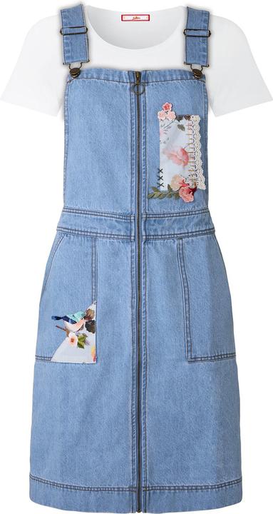 Image du produit Joe Browns Floral Zip-Front Denim Pinafore (44)
