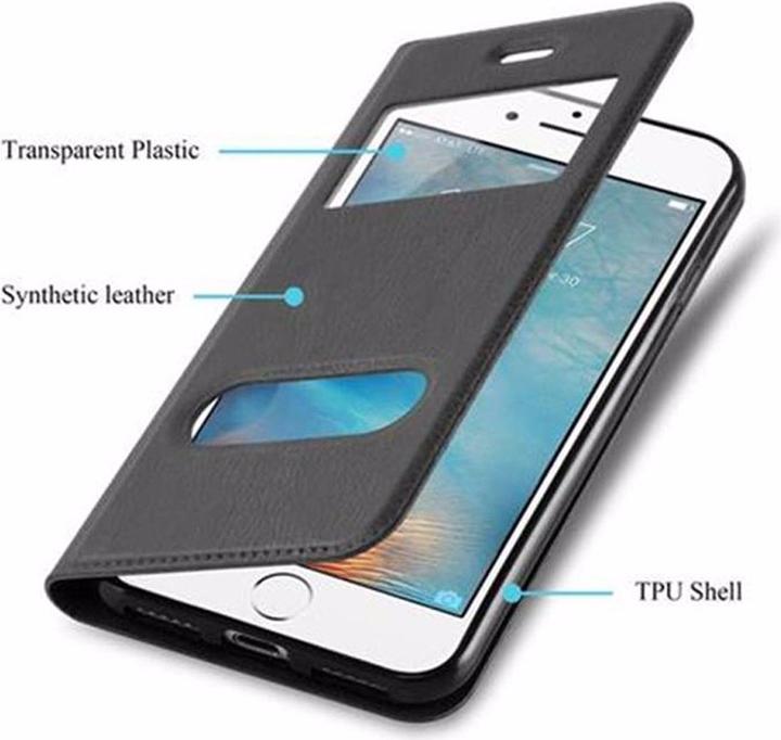 Produktbild Cadorabo Book mit View Doppelfenster Cover (Apple iPhone 7, Apple iPhone SE (2nd Gen))