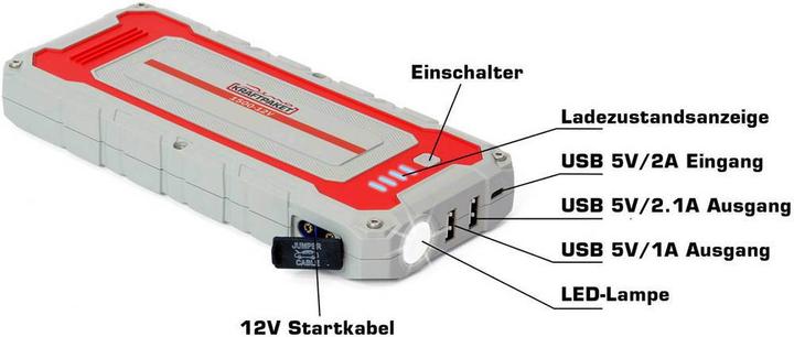 Immagine prodotto Dino Sistema di avvio rapido, cavo jumper 12V 1500A 62.9Wh 136150 Corrente di avvio rapido (12 V)= (1500 A, 4250 mAh)