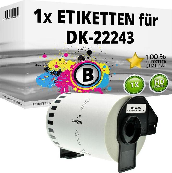Druckfuxx 1x Etiketten kompatibel Brother QL 1000 Series QL 1050 QL 1050 N QL 10
