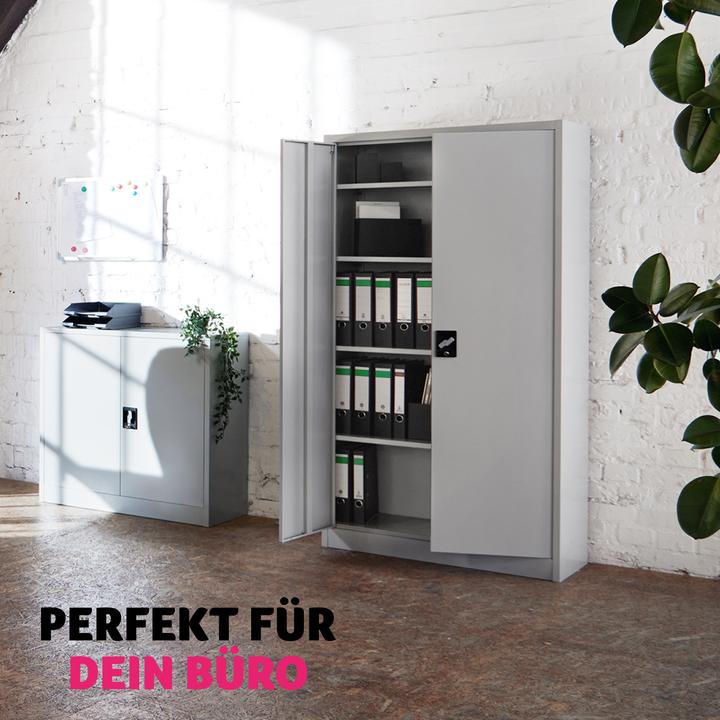 Produktbild tectake Aktenschrank (90 x 40 x 140 cm)