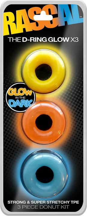 Immagine prodotto Pipedream Il D-Ring Glow - X3 - Glow in the dark (4.45 cm)