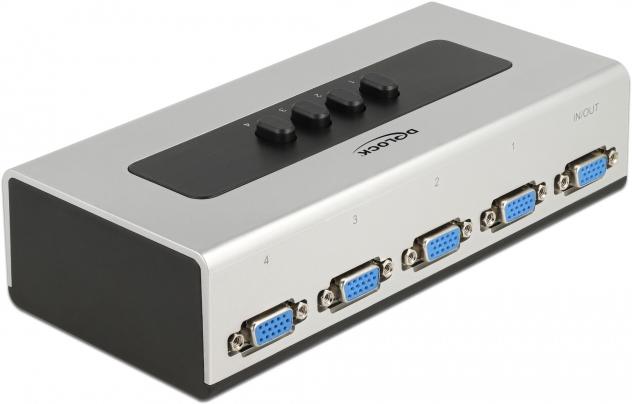 Image du produit Delock Commutateur VGA 4 ports manuel bidirectionnel