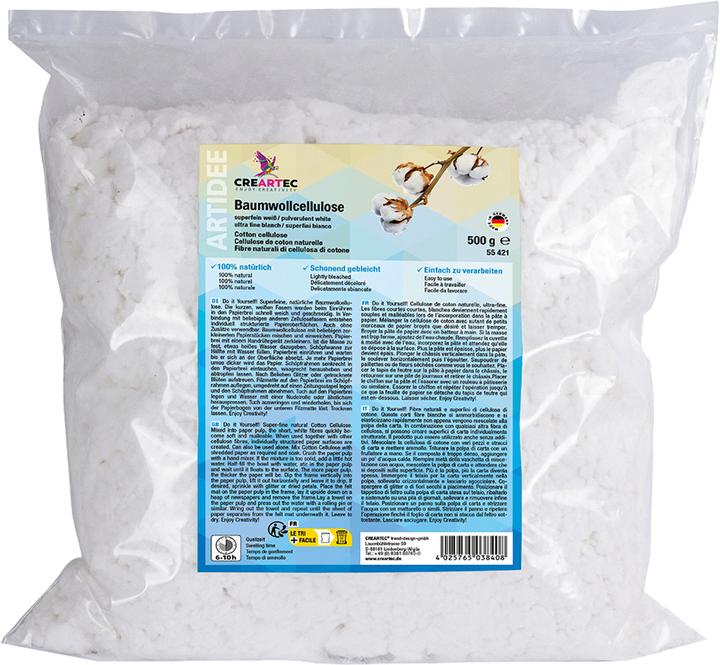 Immagine prodotto Cellulosa di cotone, superfine, bianca, 500 g