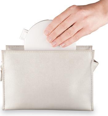 Actual product image Macom Double handbag mirror 7x led light and natural make-up mirror White