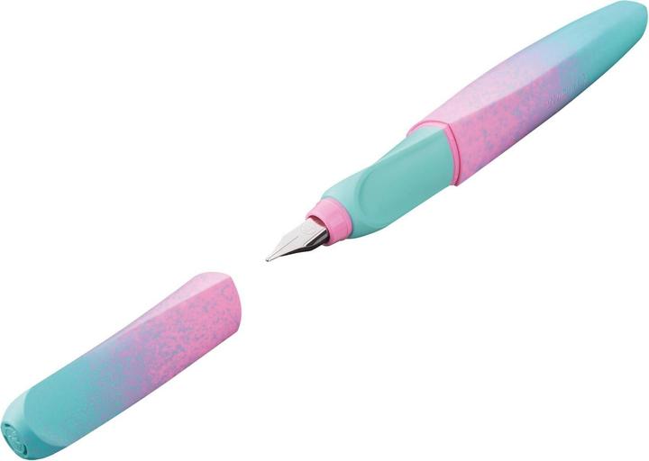 Immagine prodotto Pelikan Füllhalter (Patronenfüllsystem) Twist® Color Edition Füller für Rechts- und Linkshänder, min (Verde menta, Rosa, 1 x)