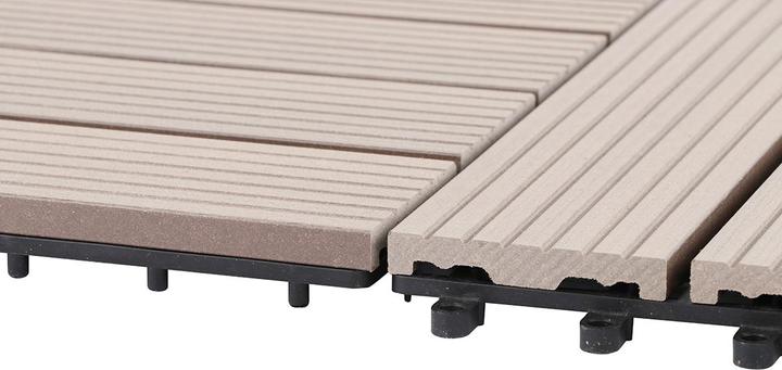 Actual product image Gartec Click Tiles WPC Taupe (9 x, 30 x 30 cm)