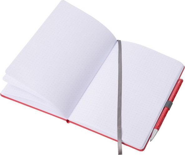 Actual product image Troika SLIMPAD A5 notepad A5 incl. biros, red (A5, Dotted, Hardcover)