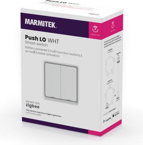 Produktbild Marmitek Funk-Taster Push LO 2-fach, Zigbee 3.0, Weiss