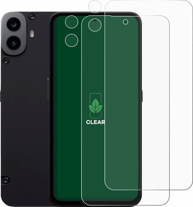 Actual product image ScreenLeaf Protective film sustainable screen protector screen protector film clear transparent (2 Piece, Nothing CMF Phone 1)