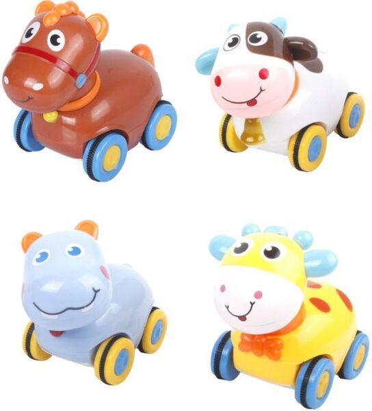 Immagine prodotto Spielmaus Giocattoli da spingere per bambini con attrito, assortiti