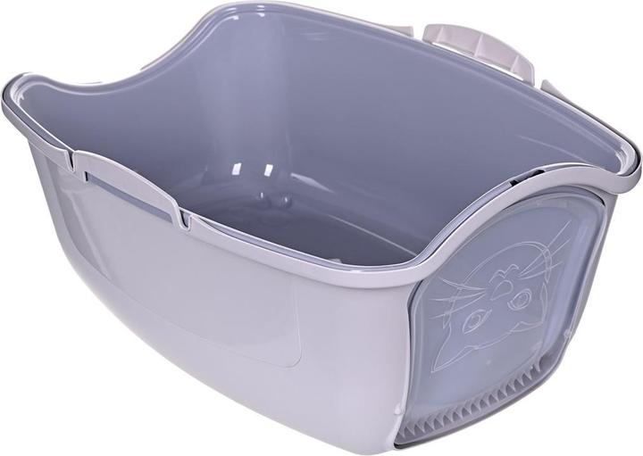 Actual product image Diamentiq BAILA biel/jasnoszary - kuweta dla kota (Cat litter tray open)
