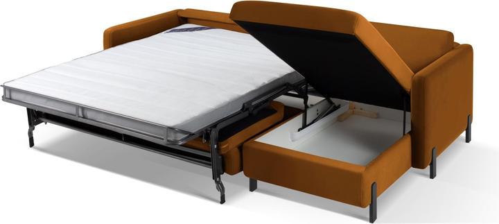 Image du produit Micadoni Canapé D'Angle Velours Droit Convertible, "Gloria", 4 Places, 260x170x80Fabriqué en Europe (Canapé d'angle)