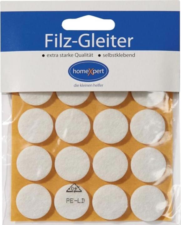 Actual product image Hansi-Siebert Felt glides 17 mm felt white self-adhesive (Felt gliders, 16 Piece)