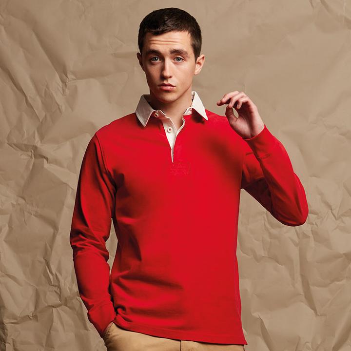 Produktbild Front Row Premium Longsleeve RugbyShirt PoloHemd langärmlig (XL)