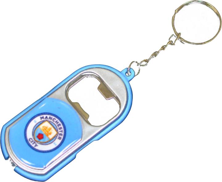 Produktbild Manchester City FC Wappen Design Flaschenöffner Schlüsselanhänger mit Licht