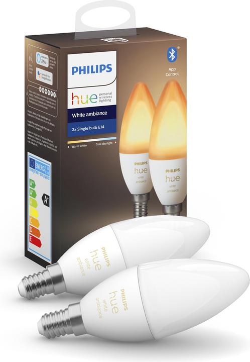 Actual product image Philips Hue White Ambiance BT (E14, 5.20 W, 470 lm, 2 x, G)