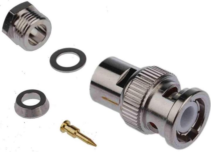 Immagine prodotto Rs Pro Connettore Connettore coassiale connettore BNC, gruppo cavo, connessione a morsetto, per RG58A-Ca