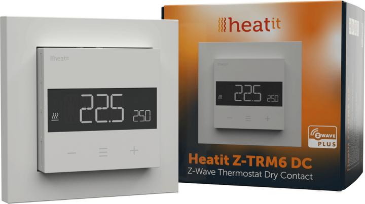 Actual product image Heatit controls - Z-TRM6 DC Z-Wave thermostat, white