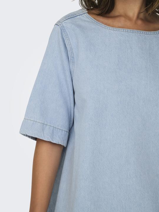 Immagine prodotto Only Abito corto in denim dalla vestibilità voluminosa e dallo scollo rotondo (XS)