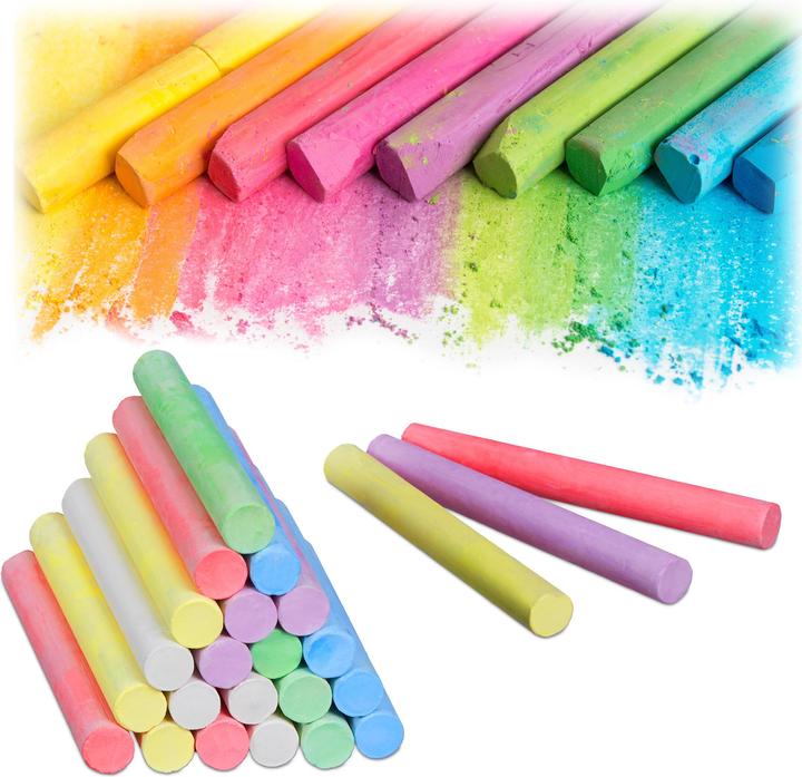Image du produit Relaxdays Craie (Rouge, 24 x)