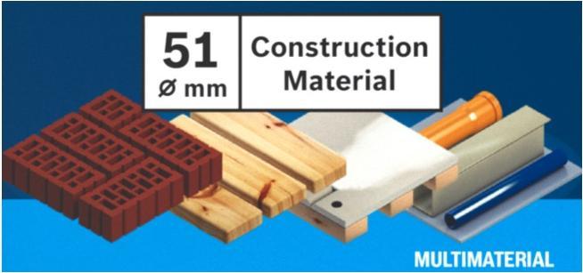Immagine prodotto Bosch Professional Zubehör Sega a tazza Expert Construction Material, 51 x 60 mm (51 mm)