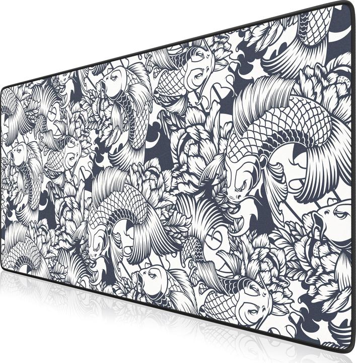 Image du produit Titanwolf Tapis de souris gaming, 900 x 400mm Tapis de souris XXL, améliore la précision et la vitesse, Koi (XXL)