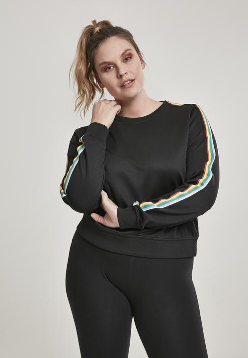 Actual product image Urban Classics Ladies Multicolor Taped Sleeve Crewneck (XXL)