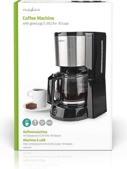 Actual product image Nedis Coffee maker | max. capacity: 1.5 l | number of cups at once: 12 | Keep warm | Black (EU plug)
