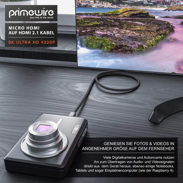 Actual product image Primewire Micro HDMI – HDMI (3 m, HDMI)