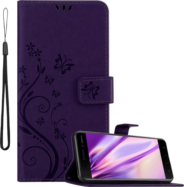 Actual product image Cadorabo Flower Book Case for Nokia 6.1 (Nokia 6.1)