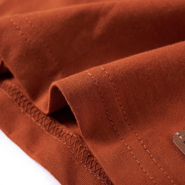 Actual product image VidaXL Children's long-sleeved shirt dark orange 104,Material: 100 (104)