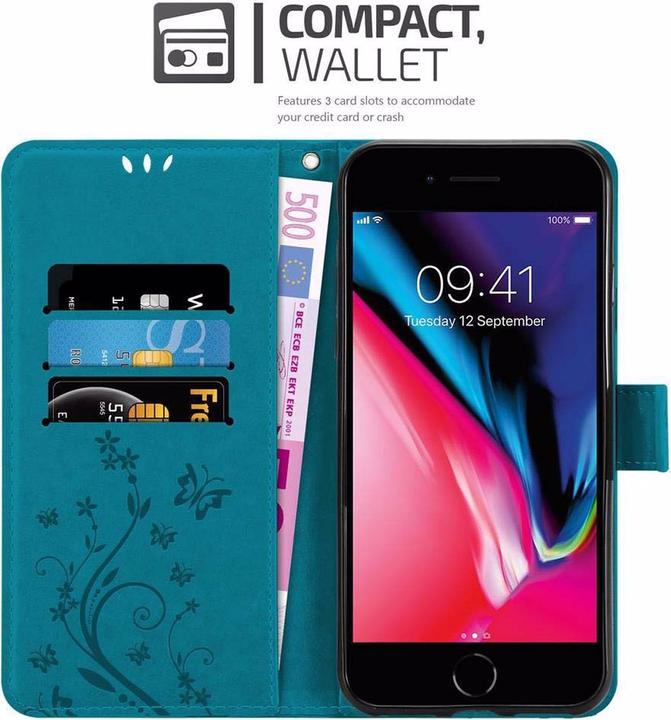 Image du produit Cadorabo Couverture du livre de fleurs (Apple iPhone SE (2ème génération), Apple iPhone 7)
