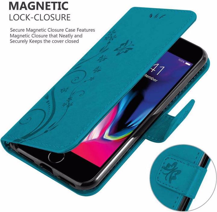 Image du produit Cadorabo Couverture du livre de fleurs (Apple iPhone SE (2ème génération), Apple iPhone 7)