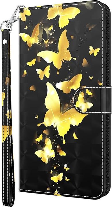 Produktbild Cover-Discount iPhone 13 mini - Etui Glitzer Effekt Schmetterling gold (Apple iPhone 13 mini)