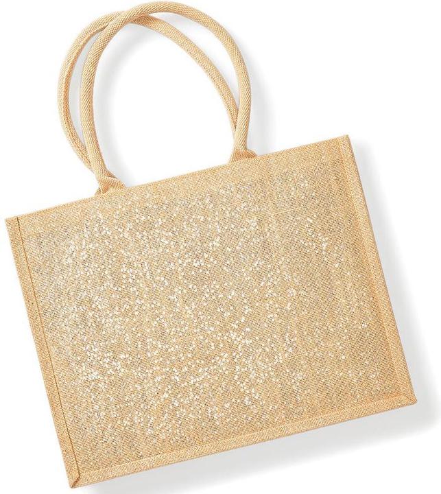 Produktbild Westford Mill Jute Tragetasche mit Metallschimmer (21 l)