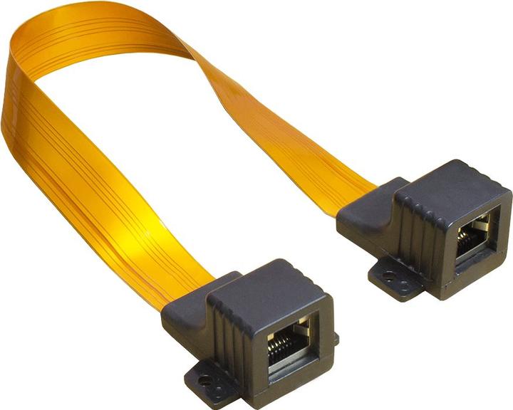 Produktbild Good Connections Ethernet Fensterdurchführung High-Quality, transparent, Gesamtlänge inkl. Stecker 25cm, flexible Län (UTP, CAT6, 0.25 m)