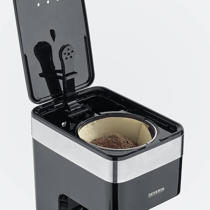 Immagine prodotto Severin KA9263 Caffettiera a filtro in vetro nero / acciaio inox spazzolato