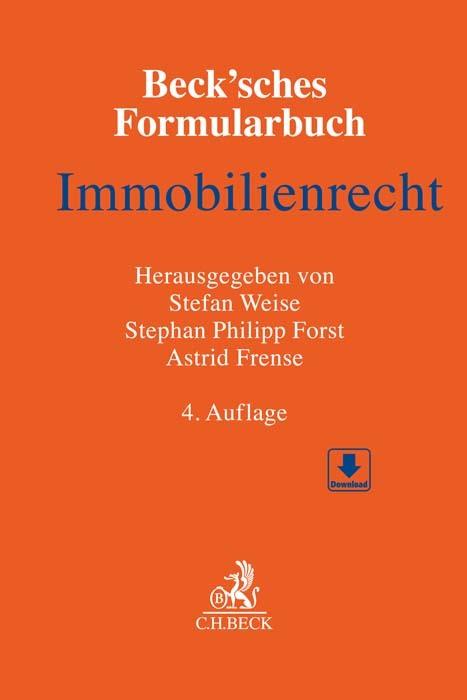 Image du produit Beck'sches Formularbuch Immobilienrecht (Allemand, Stéphane/Frenseua, PhilippForst, Astrid, 2023)