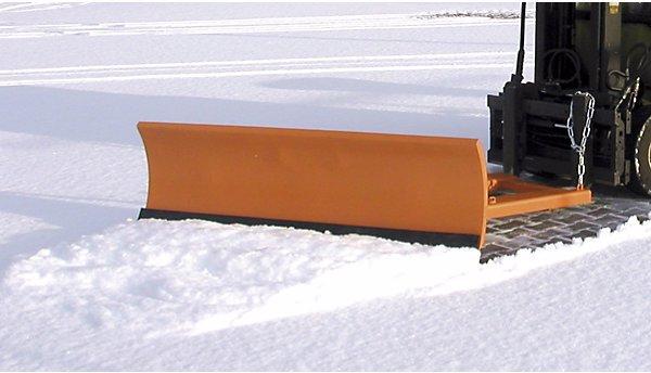 Actual product image eurokraft pro Snow plough for forklifts, with spring-loaded blade trims, blade width 1800 mm.