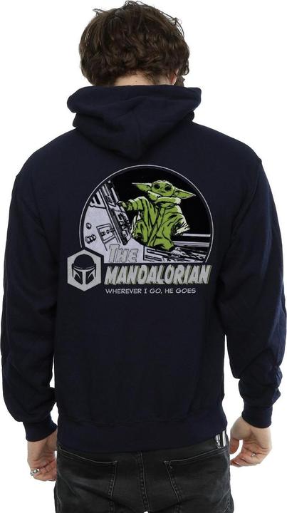 Star Wars The Mandalorian He Goes Pocket Kapuzenpullover
