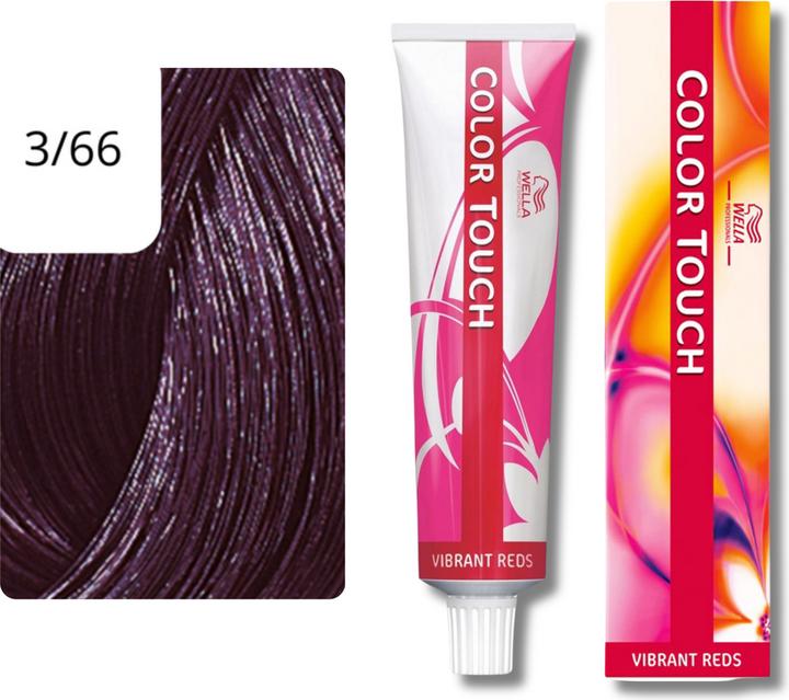 Actual product image Wella Colour Touch Vibrant Reds (3/66 dark brown violet-intensive)